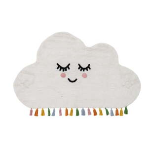 Bílý bavlněný dětský koberec 90x150 cm Cloud – Ixia